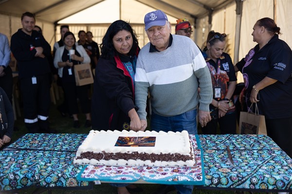 Image Cake Cutting & Flag Raising